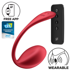 Satisfyer Shiny Petal Connect App - Draagbare Koppel Vibrator - Rood (4061504002675)