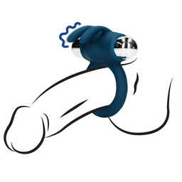 Loveline by shots Vibrerende Rabbit Cock Ring - Baltisch Blauw (8714273050618)