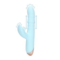 Loveline by shots Pulse Wave en Op-en-Neer Beweegbare Ring Vibrator - Arctic Blue (8714273049124)