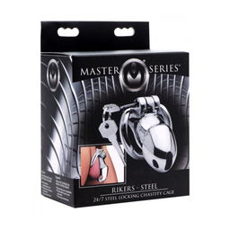 Xr brands Rikers 24-7 - RVS Locking Chastity Cage (848518027979)