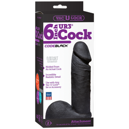 Doc johnson CodeBlack - ULTRASKYN Dildo - 6 / 15 cm (782421027506)