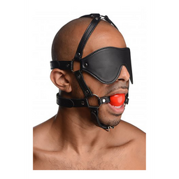Xr brands ST Blinde Vouw Harnass met Ball Gag (848518042958)