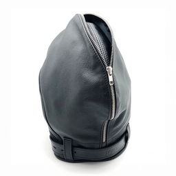 Red leather Sensoriale Leren Balaclava - Zwart (3701019810792)