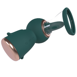 Pumped by shots Exquise - Oplaadbare Vulva- en Borstpomp - Bosgroen (8714273054869)
