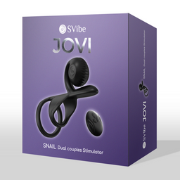 Snail vibe JOVI - Dual Couples Ring Stimulator - Zwart (8720615765713)