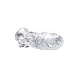 Xr brands Realistische Heldere Penis Sleeve en Ball Stretcher (848518030511)