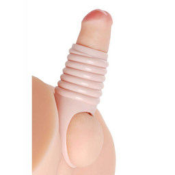 Xr brands Echt Ruim Geribbelde Penisvergroting Sleeve (848518020475)