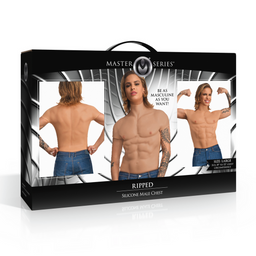 Xr brands Ripped - Siliconen Mannenborst - Medium (848518055705)