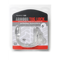 Perfectfitbrand Armor Tug Lock - Cockring met Ball Strap en Butt Plug - Klein (854854005519)