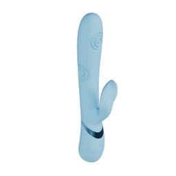 Vive by shots Fronda - G-Spot Vibrerende en Kloppende Blad Clitorisstimulator - Blauw (8714273059055)