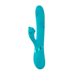 Vive by shots Fiore - G-Spot Air Wave Vibrerende en Kloppende Flared Clitorale Stimulator - Blauw (8714273059024)