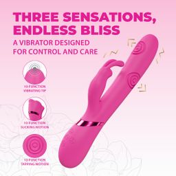Vive by shots Fiore - G-Spot Air Wave Vibrerende en Kloppende Flared Clitorale Stimulator - Roze (8714273059048)
