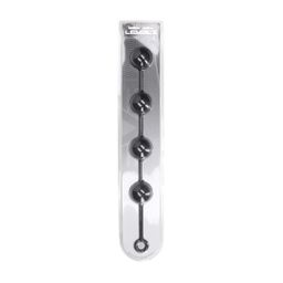 Levelz by shots Siliconen Ronde Anale Ballen - XXL - 60mm - Zwart (8714273069870)