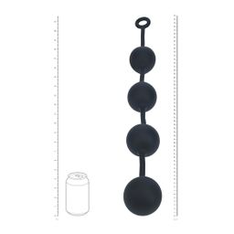 Levelz by shots Siliconen Ronde Anale Ballen - XXL - 60mm - Zwart (8714273069870)
