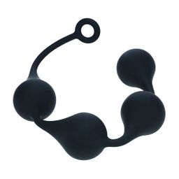 Levelz by shots Siliconen Waterdruppel Anale Ballen - XL - 50mm - Zwart (8714273069856)