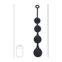 Levelz by shots Siliconen Waterdruppel Anale Ballen - XL - 50mm - Zwart (8714273069856)