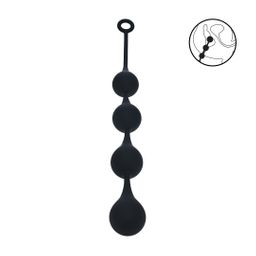 Levelz by shots Siliconen Waterdruppel Anale Ballen - XL - 50mm - Zwart (8714273069856)