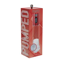 Pumped by shots MaxLift - 7 Function Suction Masturbator Pump - Metallic Red (8714273061454)