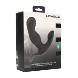 Levelz by shots Verwarmende en Vibrerende Silicone Prostaat Stimulator - Zwart (8714273067654)