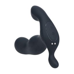 Levelz by shots Verwarmende en Vibrerende Silicone Prostaat Stimulator - Zwart (8714273067654)