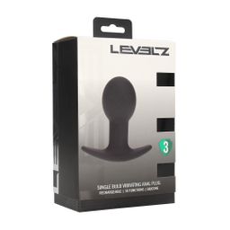 Levelz by shots Enkele Gloeilamp Vibrerende Siliconen Anale Plug - Zwart (8714273067531)