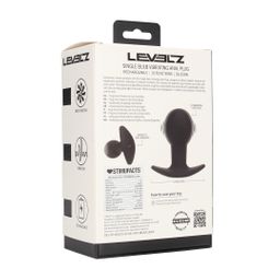 Levelz by shots Enkele Gloeilamp Vibrerende Siliconen Anale Plug - Zwart (8714273067531)