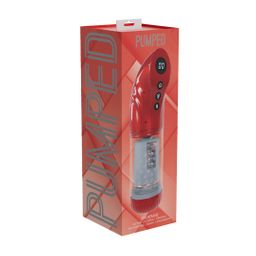 Pumped by shots StrokeMate - Suction Rotation and Thrusting Masturbator Pump - Metallic Red (8714273061362)