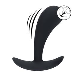 Levelz by shots Vibrerende Siliconen Prostaat Stimulator Anale Plug - M - Zwart (8714273067456)