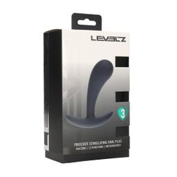 Levelz by shots Vibrerende Siliconen Prostaat Stimulator Anale Plug - M - Zwart (8714273067456)
