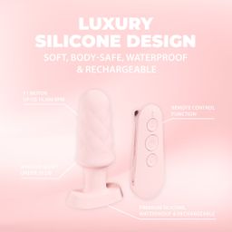 Loveline by shots Velvet - Afstandsbediening Vibrerende Plug - Roze (8714273058607)
