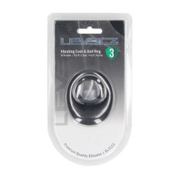 Levelz by shots Vibrerende Vloeibare Siliconen Cock- en Ballenring - Zwart (8714273066992)