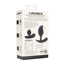 Levelz by shots Afstandsbediening Vibrerende Vloeibare Siliconen Anale Plug - Zwart (8714273067937)