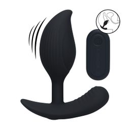 Levelz by shots Afstandsbediening Vibrerende Vloeibare Siliconen Anale Plug - Zwart (8714273067937)