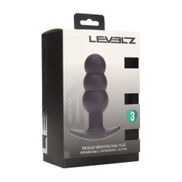 Levelz by shots Tri Bulb Vibrerende Siliconen Anale Plug - Zwart (8714273067555)
