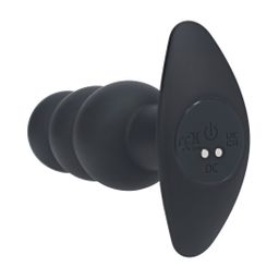 Levelz by shots Tri Bulb Vibrerende Siliconen Anale Plug - Zwart (8714273067555)