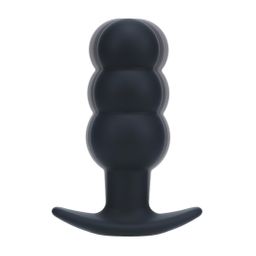 Levelz by shots Tri Bulb Vibrerende Siliconen Anale Plug - Zwart (8714273067555)