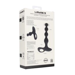 Levelz by shots Afstandsbediening Parels Vibrerende Siliconen Anale Plug - Zwart (8714273068200)