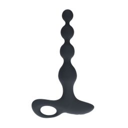 Levelz by shots Afstandsbediening Parels Vibrerende Siliconen Anale Plug - Zwart (8714273068200)