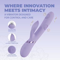 Vive by shots Fronda - G-Spot Vibrerende en Tikken Blad Clitorisstimulator - Lavendel (8714273059062)