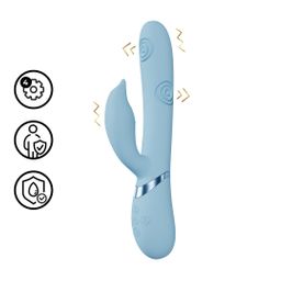Vive by shots Pallina - G-Spot Vibrerende en Tikken Kralen Clitorisstimulator - Blauw (8714273059086)