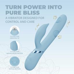 Vive by shots Pallina - G-Spot Vibrerende en Tikken Kralen Clitorisstimulator - Blauw (8714273059086)