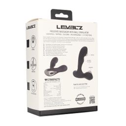 Levelz by shots Vibrerende en Tikken Siliconen Prostaat Massager met Bal Stimulator - Zwart (8714273067890)
