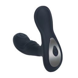 Levelz by shots Vibrerende en Tikken Siliconen Prostaat Massager met Bal Stimulator - Zwart (8714273067890)