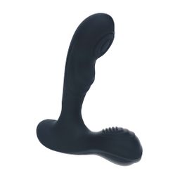 Levelz by shots Vibrerende en Tikken Siliconen Prostaat Massager met Bal Stimulator - Zwart (8714273067890)