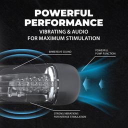 Pumped by shots SonicPull - Suction and Vibration Masturbator Pump - Multimedia Enhanced - Gun Metal (8714273061416)