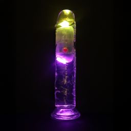 Realrock by shots LED Vibrating Straight Cock - 7 / 18 cm - Transparent (8714273059628)