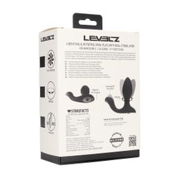 Levelz by shots Vibrerende en Draaiende Siliconen Anale Plug met Bal Stimulator - Zwart (8714273067739)