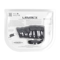 Levelz by shots Vibrerende Geribbelde Siliconen Cock Sleeve en Ball Ring - Zwart (8714273067319)