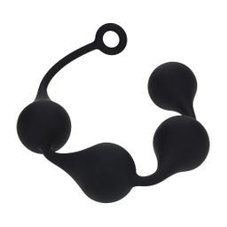 Levelz by shots Siliconen Waterdruppel Anale Ballen - XXL - 60mm - Zwart (8714273069894)