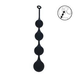 Levelz by shots Siliconen Waterdruppel Anale Ballen - XXL - 60mm - Zwart (8714273069894)